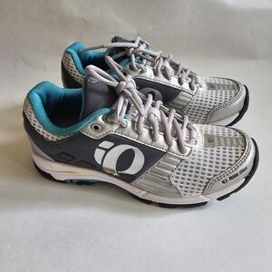 Pearl Izumi Womens Teal And Gray Spin Cycling Class Shoes, Eur 38, US 7.5-8